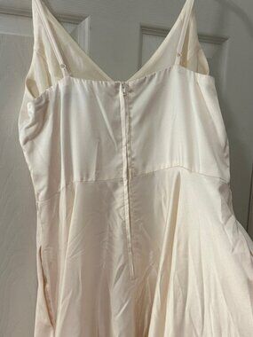 Elegant Cream Maxi Slip Dress